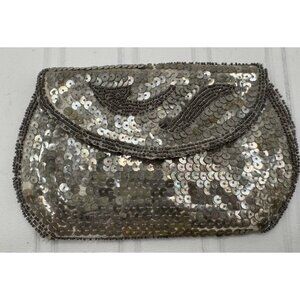 Vintage Sequence Beaded Handbag/Clutch, Made In Czechoslovakia, TLC